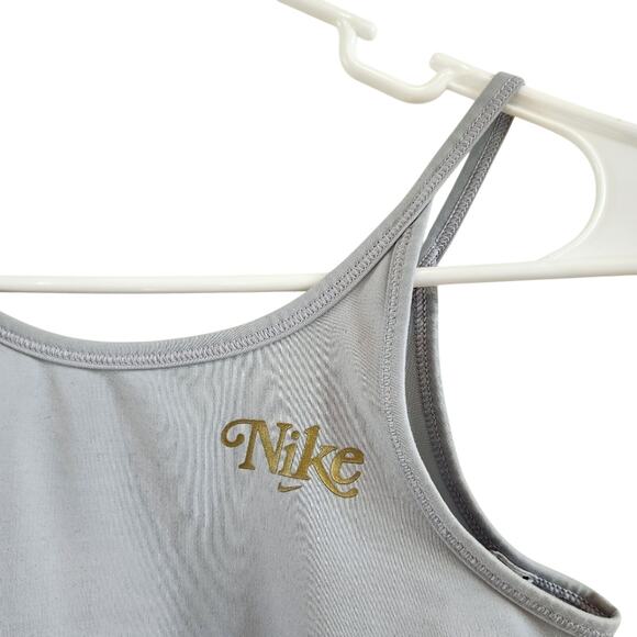 Nike Gray Pink Floral Trim Lightweight Low Impact Bralette Top Sports Bra Large - Picture 4 of 7